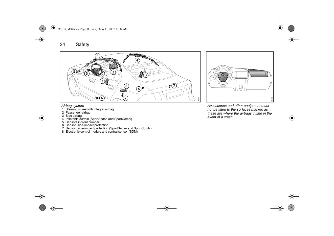 Saab 2008 9-3 User Manual | Page 34 / 320