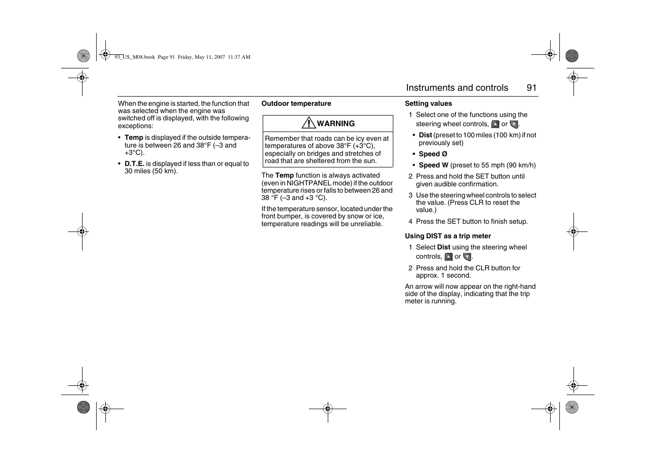 Saab 2008 9-3 User Manual | Page 91 / 320