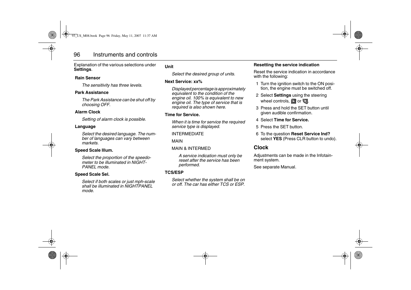 Saab 2008 9-3 User Manual | Page 96 / 320