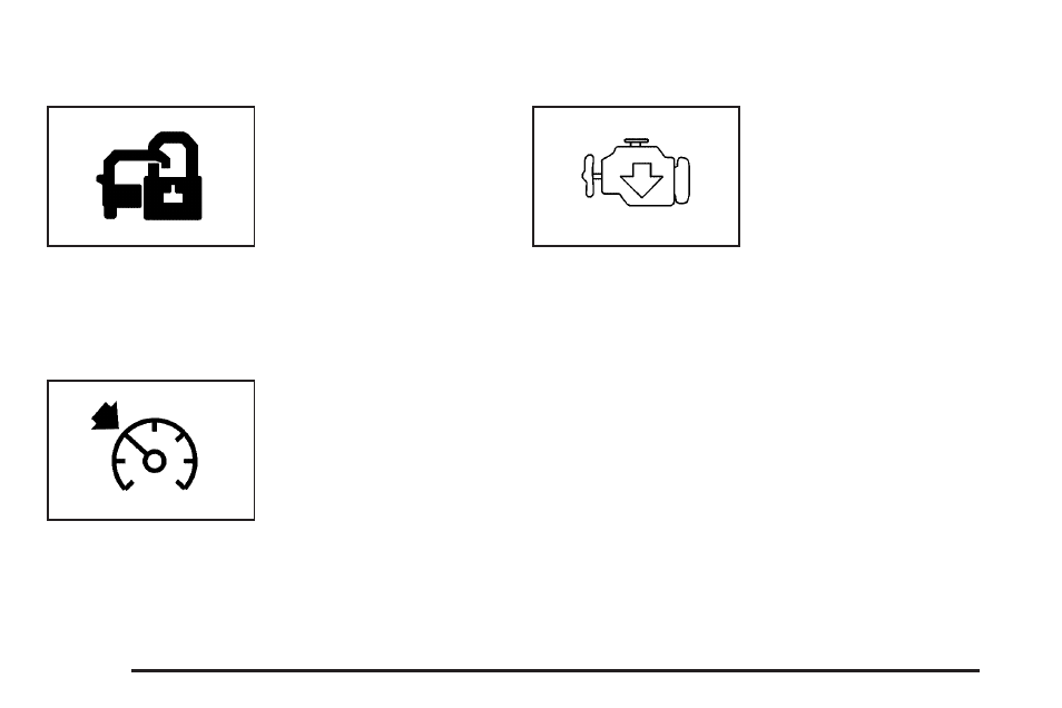 Security light, Cruise control light, Reduced engine power light | Security light -40 cruise control light -40 | Saab 2006 9-7X User Manual | Page 170 / 434