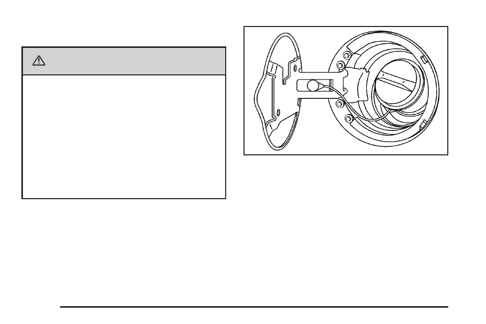Filling the tank, Filling the tank -8, Caution | Saab 2006 9-7X User Manual | Page 290 / 434