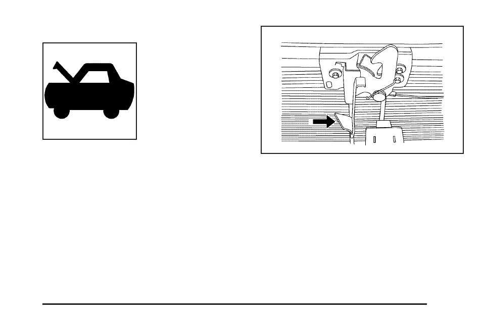 Hood release, Hood release -11 | Saab 2006 9-7X User Manual | Page 293 / 434