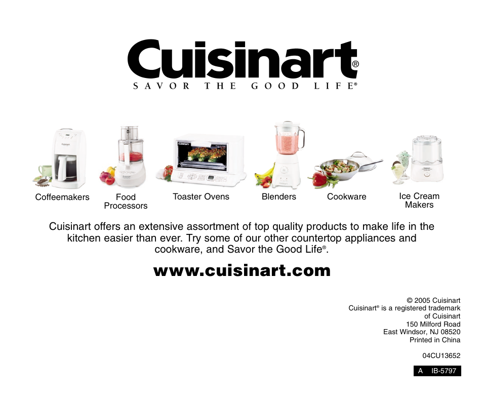 Cuisinart CPT-140RC User Manual | Page 8 / 9