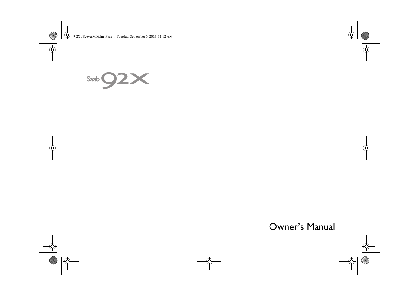 Saab 2006 9-2 User Manual | 322 pages