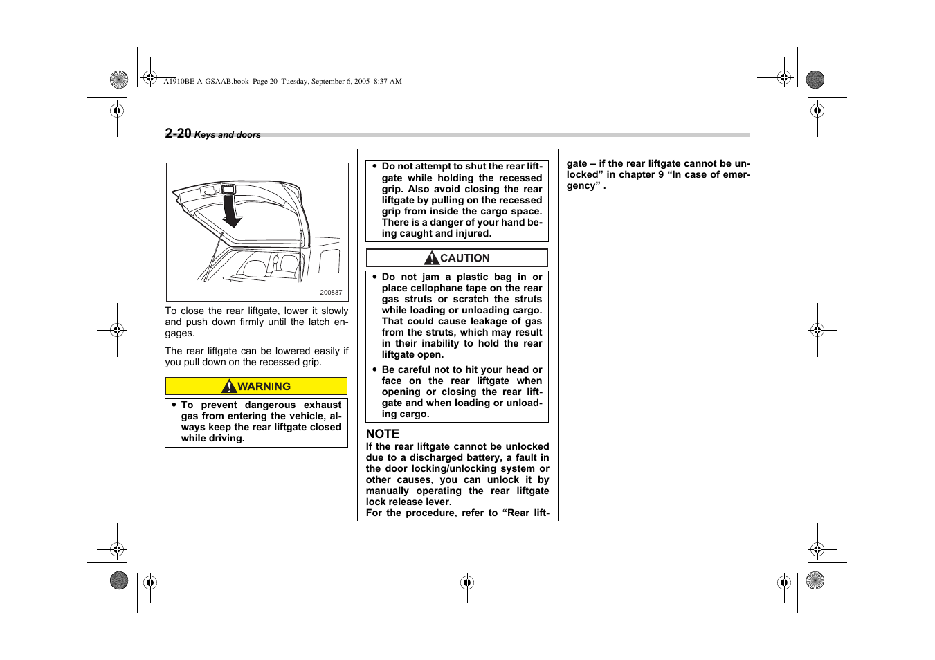 Saab 2006 9-2 User Manual | Page 100 / 322