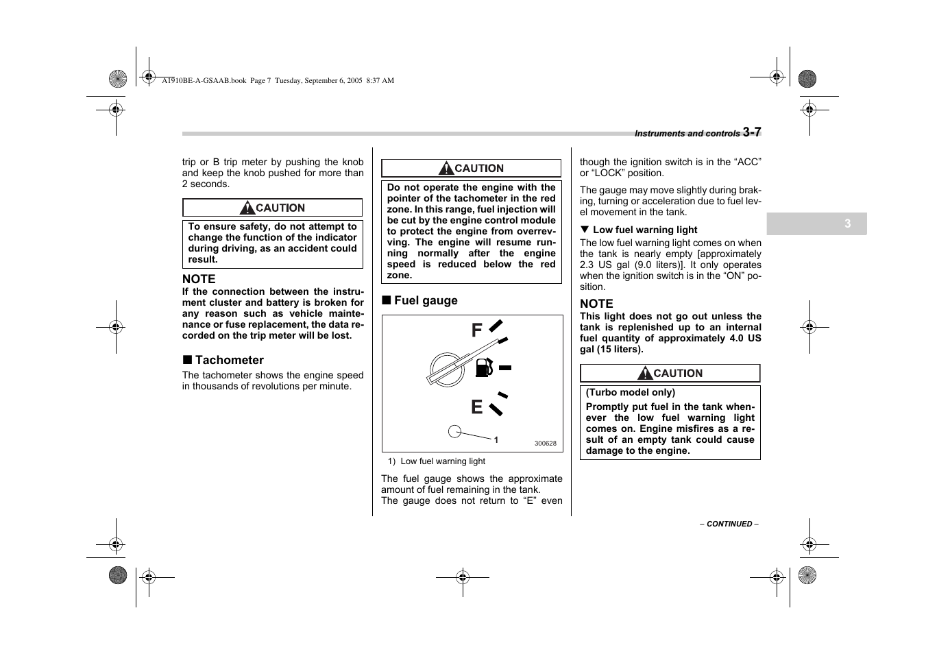 Saab 2006 9-2 User Manual | Page 109 / 322