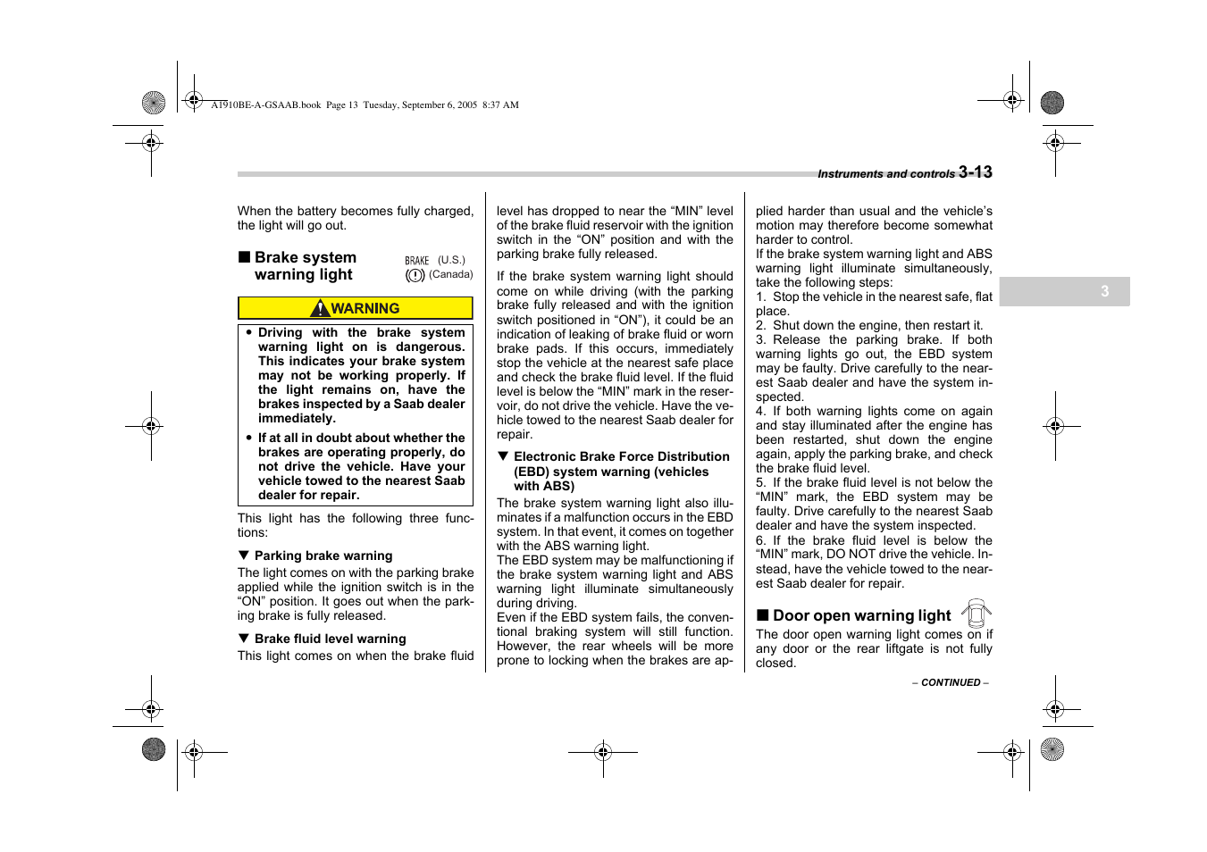 Saab 2006 9-2 User Manual | Page 115 / 322