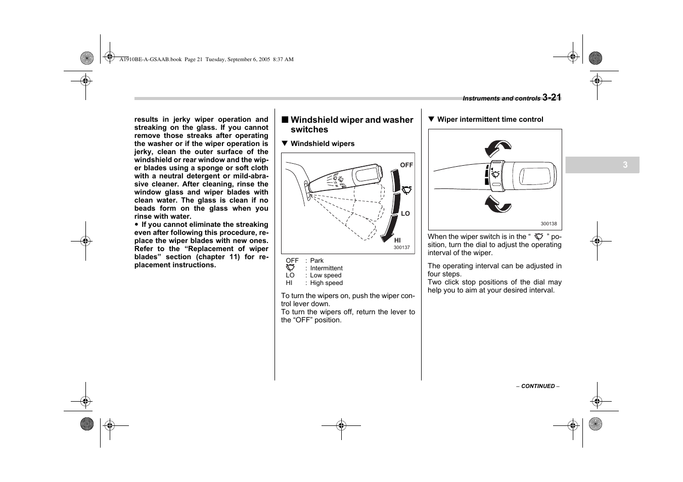 Saab 2006 9-2 User Manual | Page 123 / 322