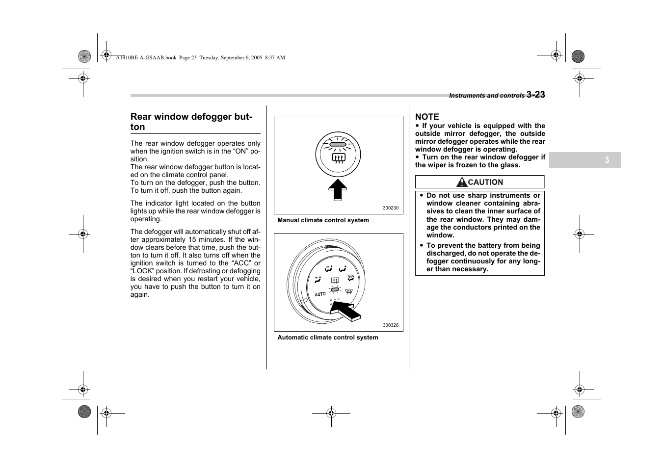 Saab 2006 9-2 User Manual | Page 125 / 322