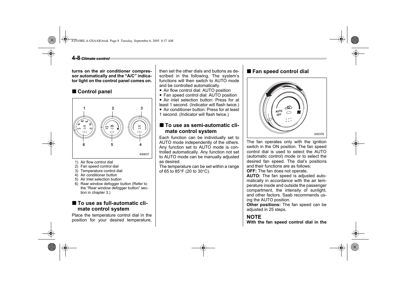 Saab 2006 9-2 User Manual | Page 136 / 322