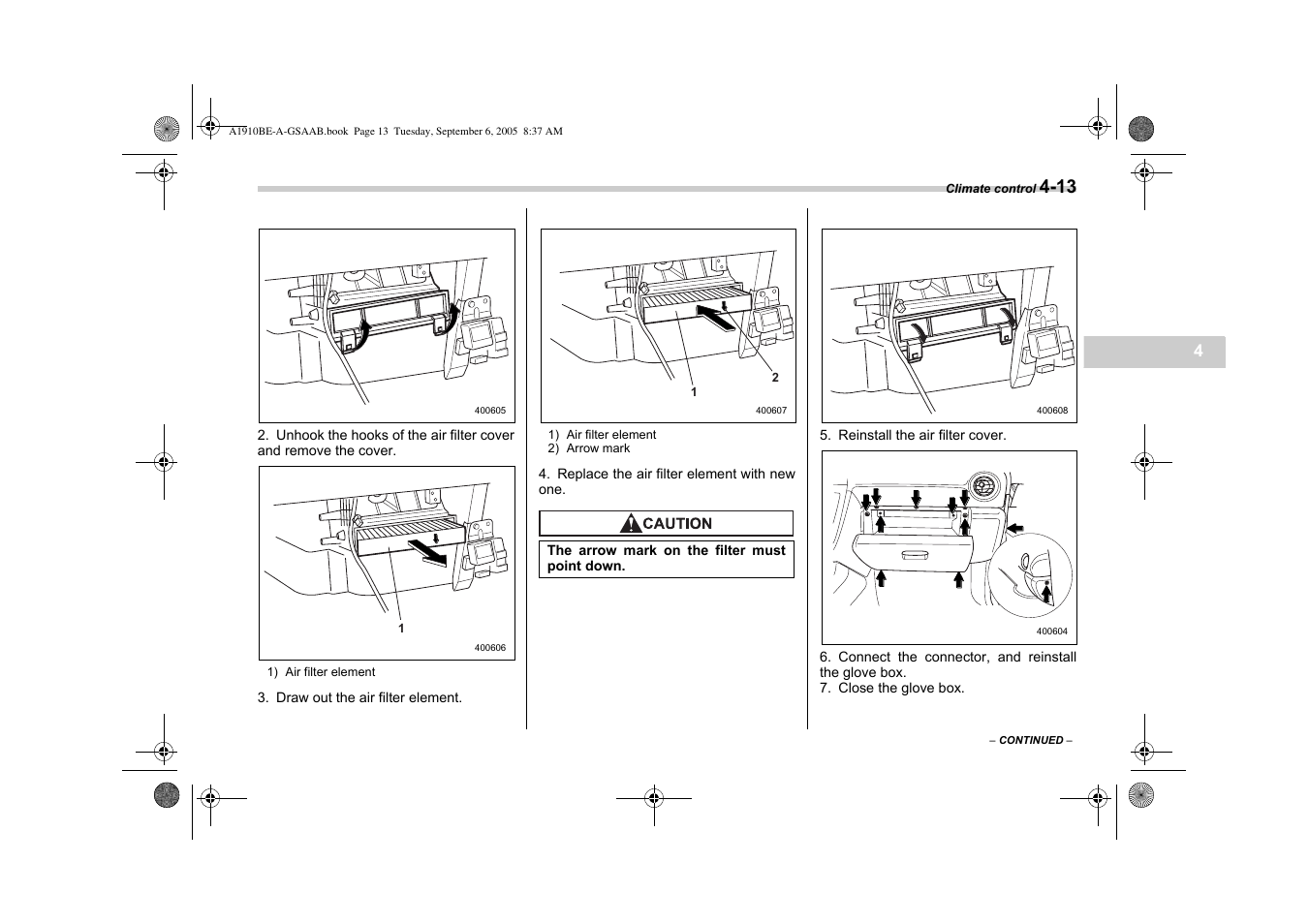 Saab 2006 9-2 User Manual | Page 141 / 322