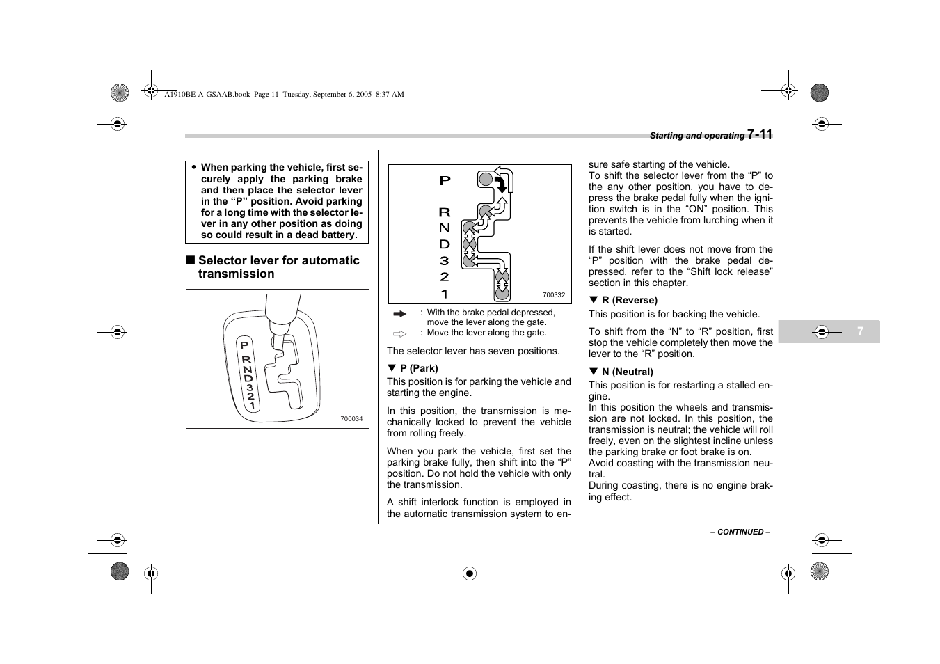 Saab 2006 9-2 User Manual | Page 183 / 322