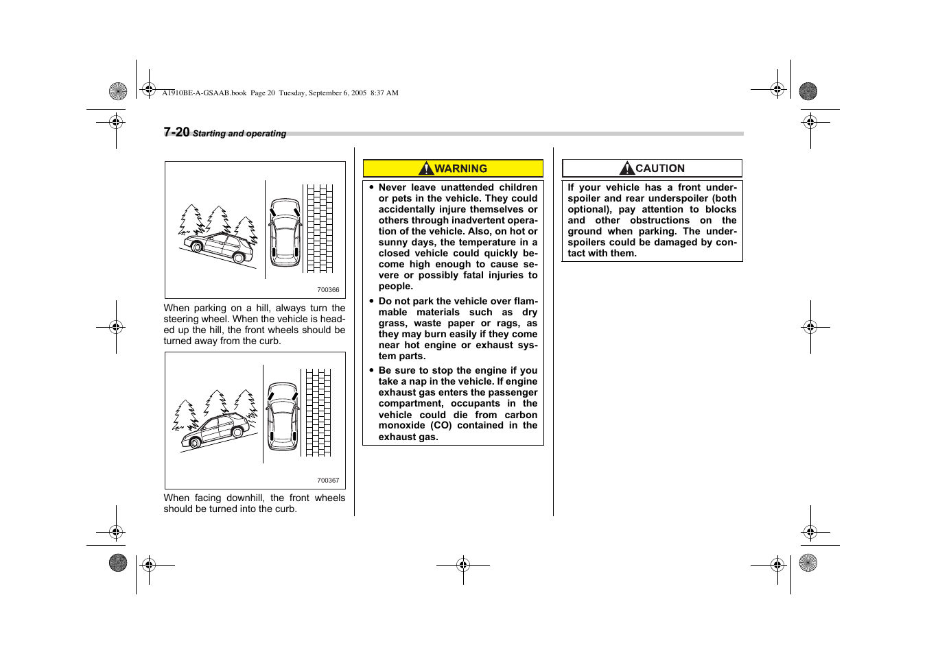 Saab 2006 9-2 User Manual | Page 192 / 322