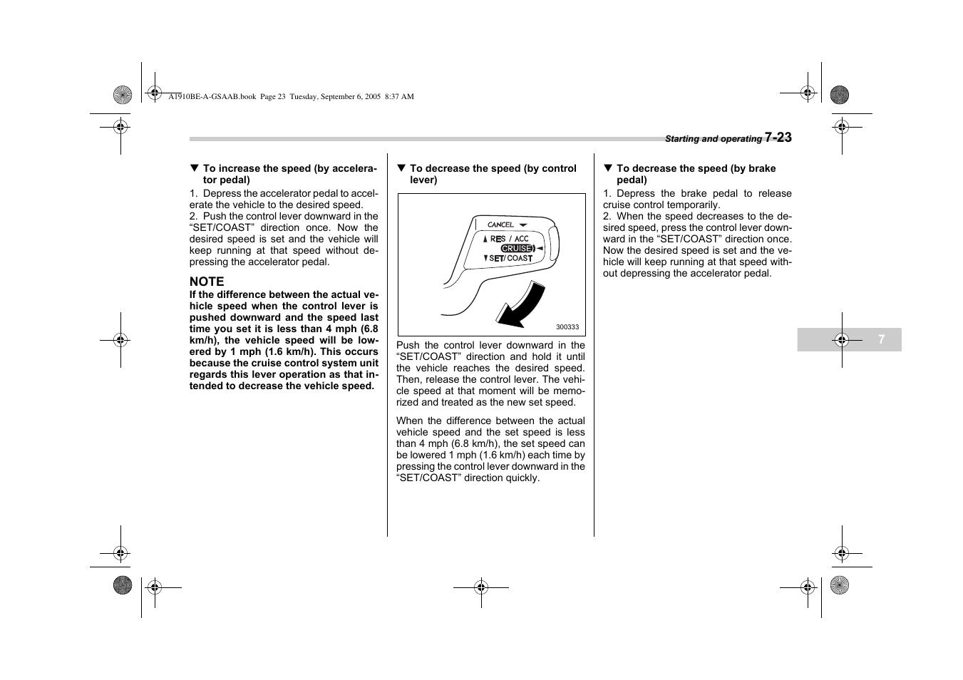 Saab 2006 9-2 User Manual | Page 195 / 322