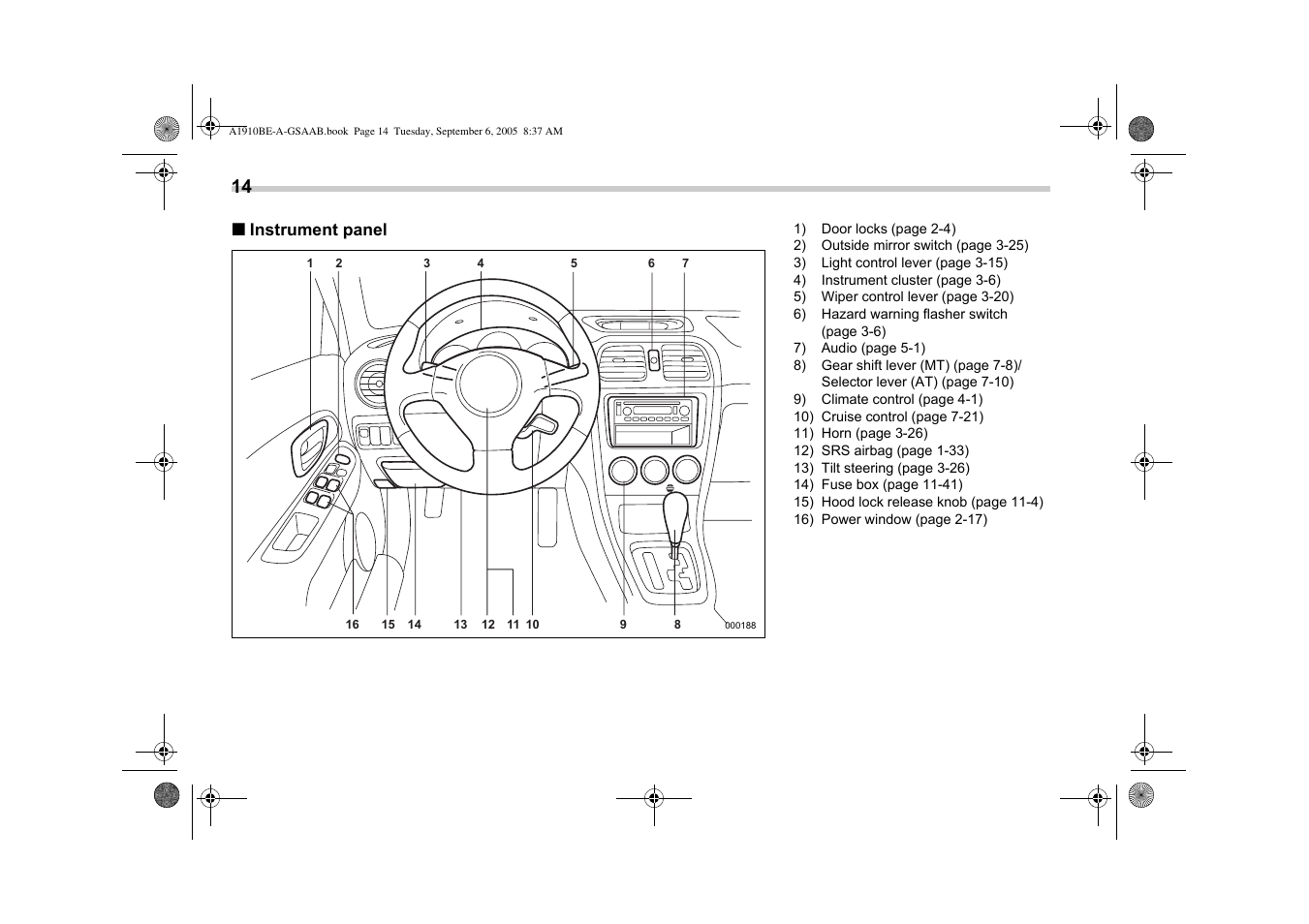 Saab 2006 9-2 User Manual | Page 20 / 322