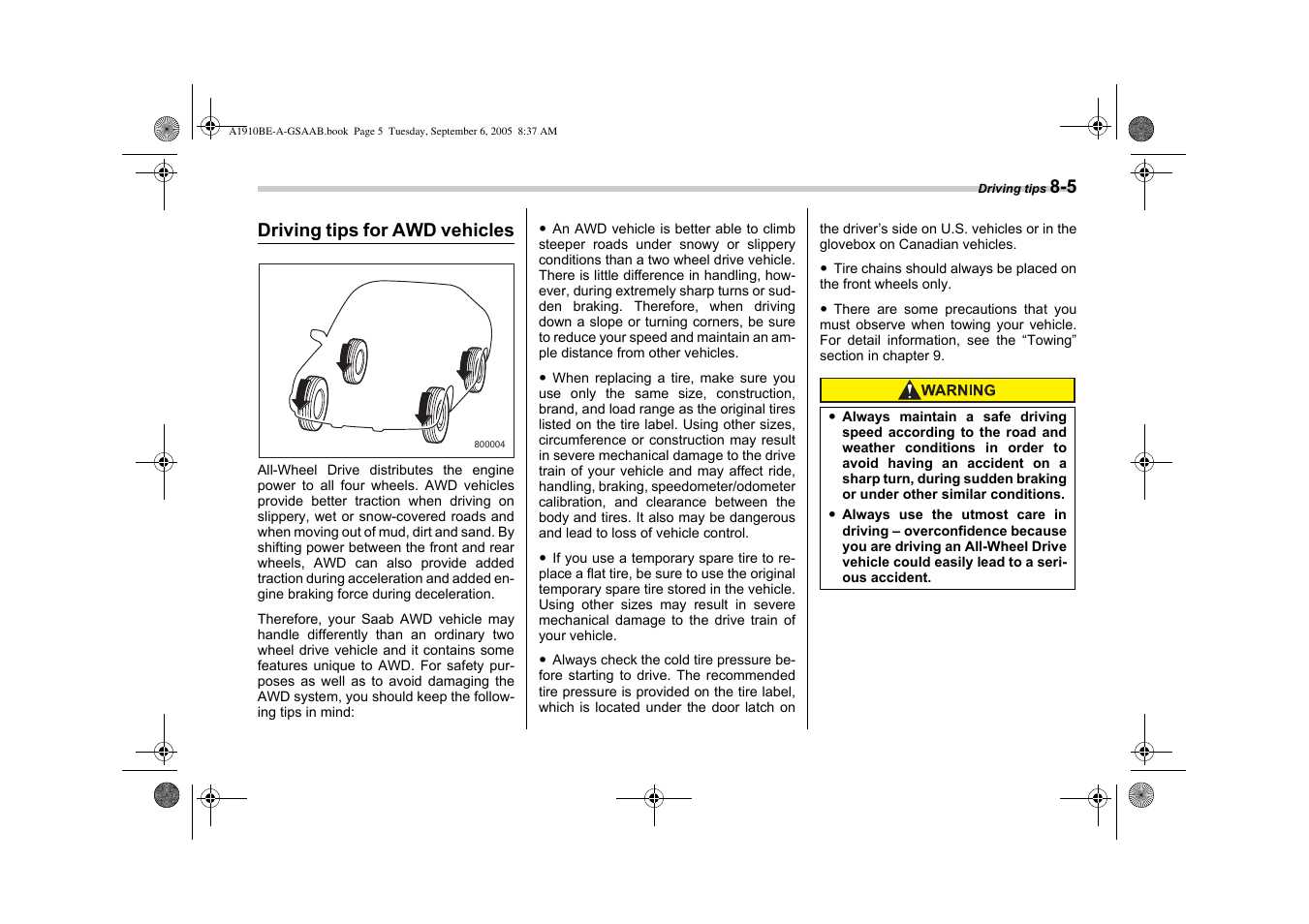 Saab 2006 9-2 User Manual | Page 201 / 322