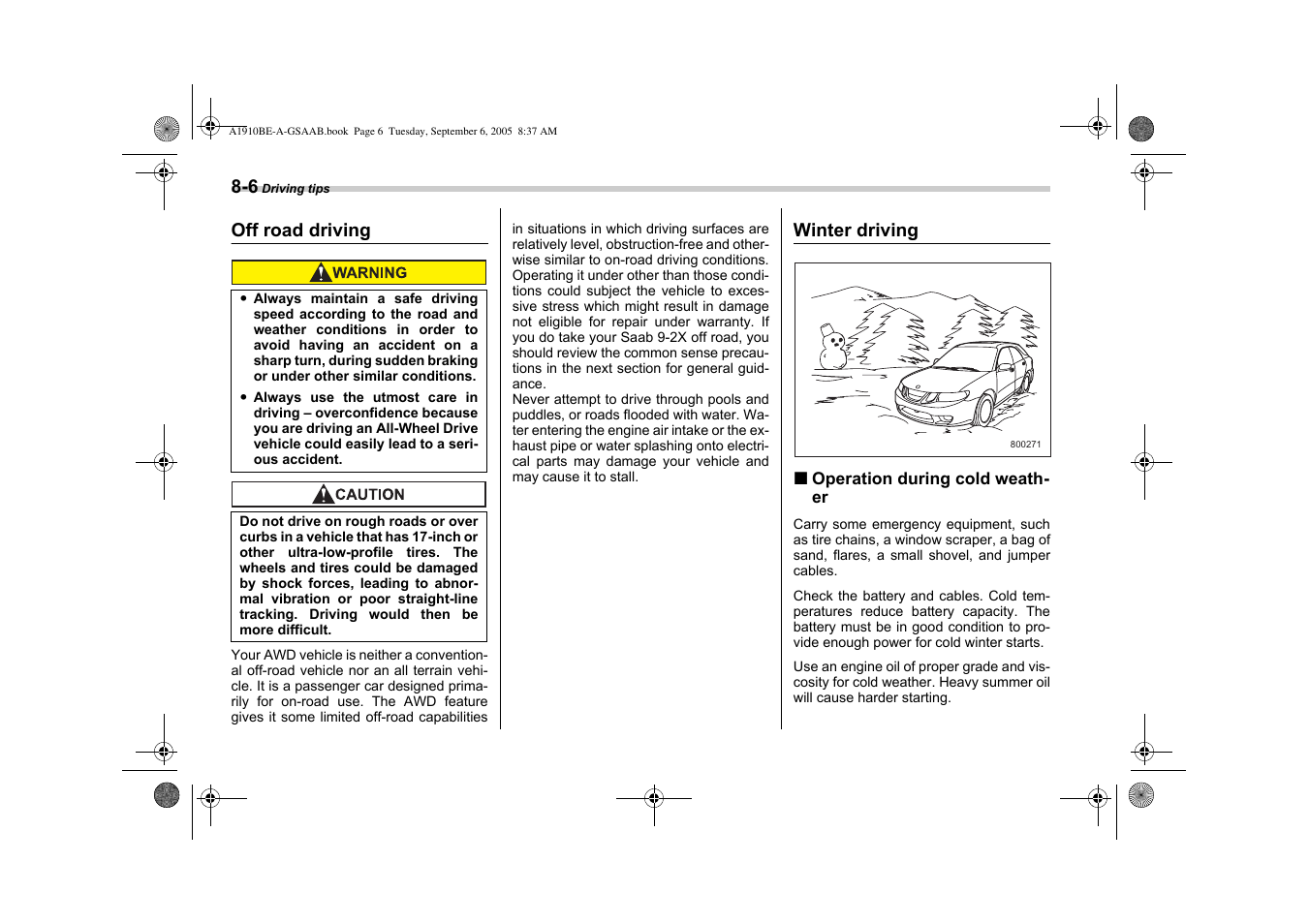Saab 2006 9-2 User Manual | Page 202 / 322