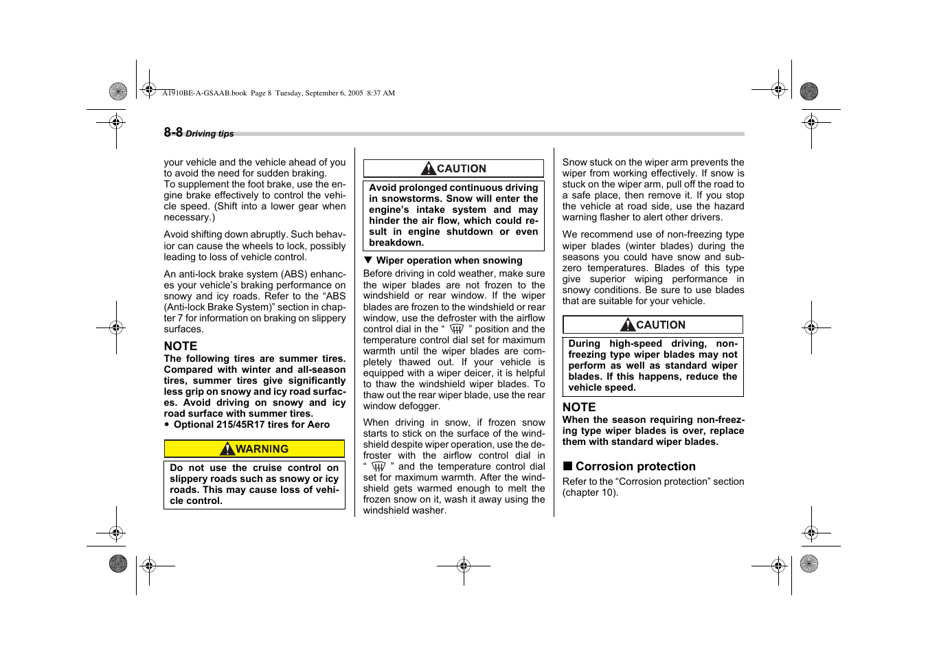 Saab 2006 9-2 User Manual | Page 204 / 322