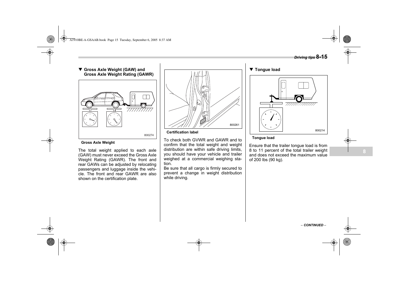 Saab 2006 9-2 User Manual | Page 211 / 322