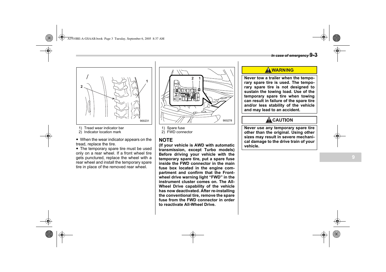 Saab 2006 9-2 User Manual | Page 219 / 322