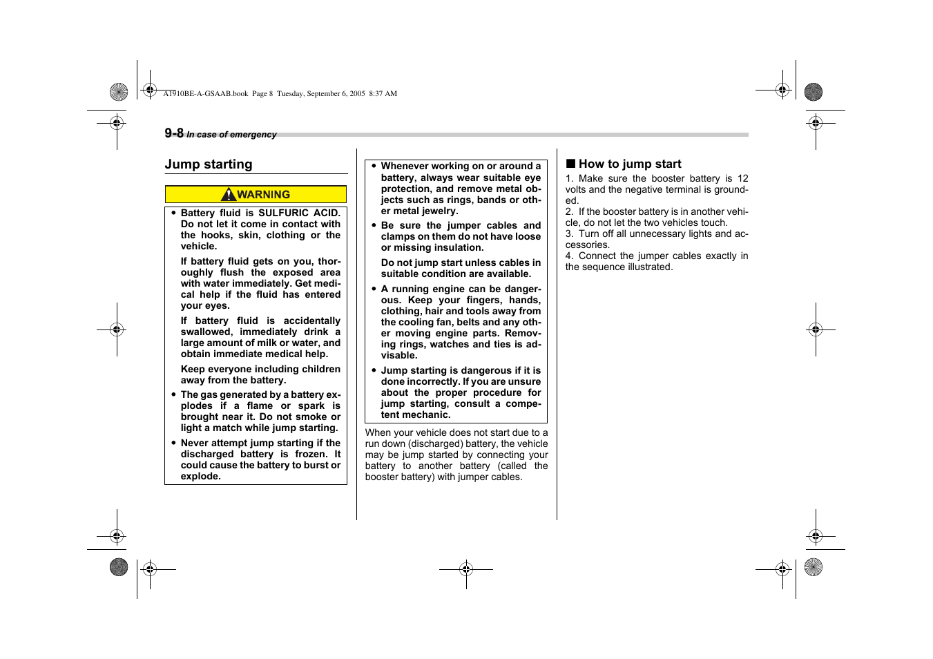 Saab 2006 9-2 User Manual | Page 224 / 322