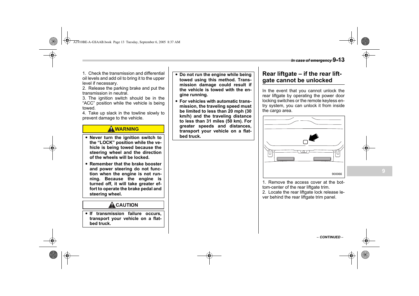Saab 2006 9-2 User Manual | Page 229 / 322