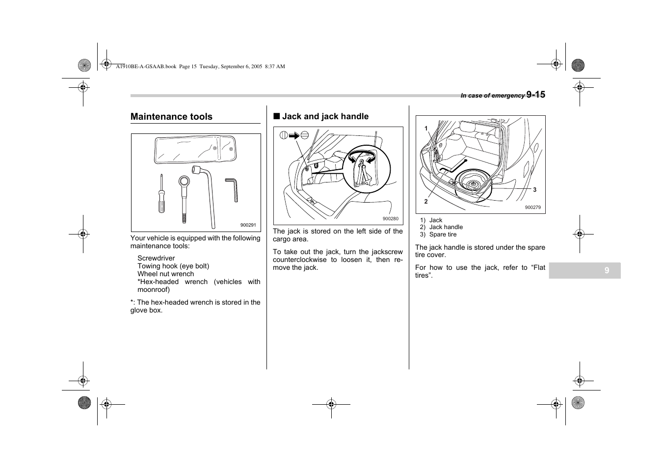 Saab 2006 9-2 User Manual | Page 231 / 322