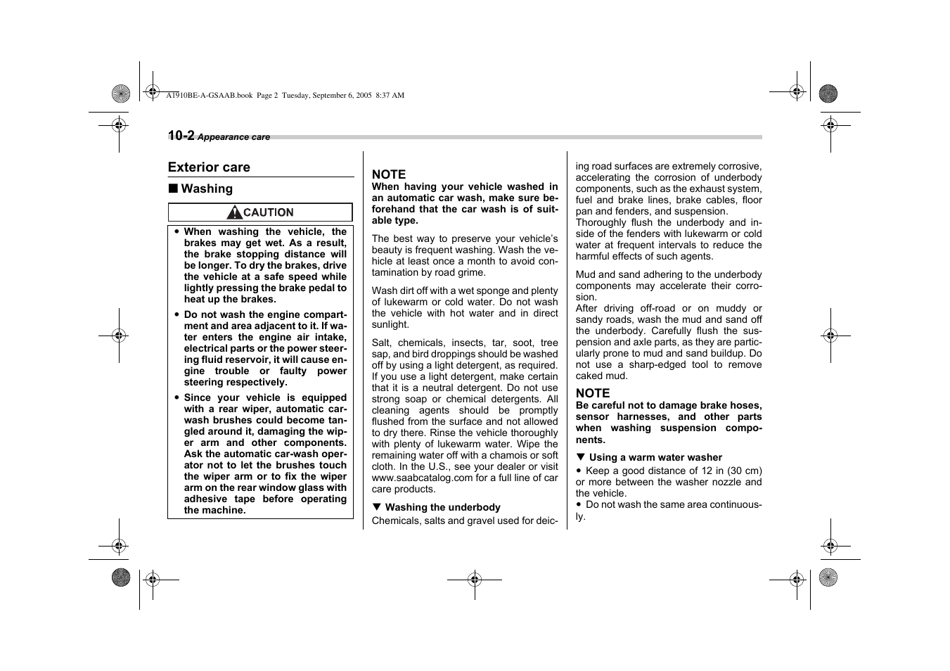 Saab 2006 9-2 User Manual | Page 234 / 322