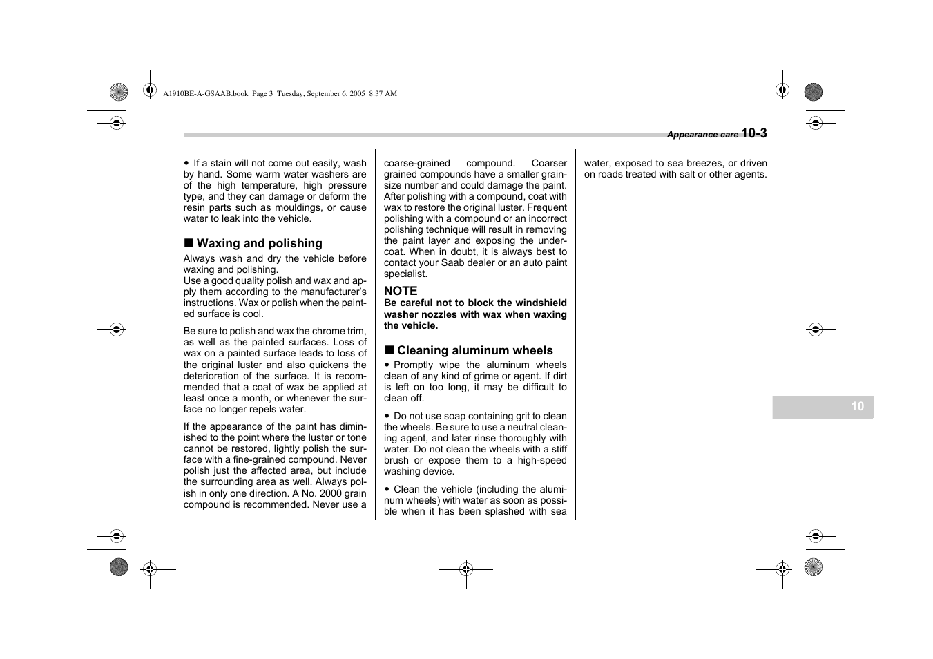 Saab 2006 9-2 User Manual | Page 235 / 322