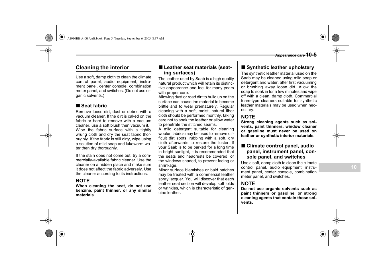 Saab 2006 9-2 User Manual | Page 237 / 322