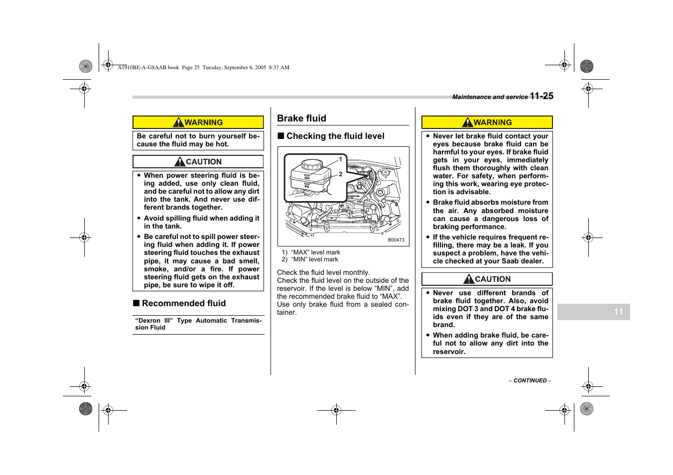 Saab 2006 9-2 User Manual | Page 263 / 322