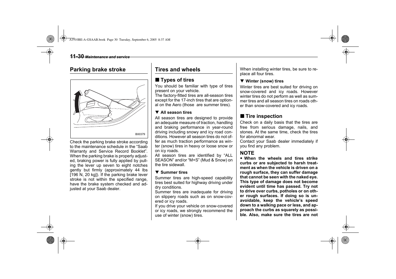 Saab 2006 9-2 User Manual | Page 268 / 322