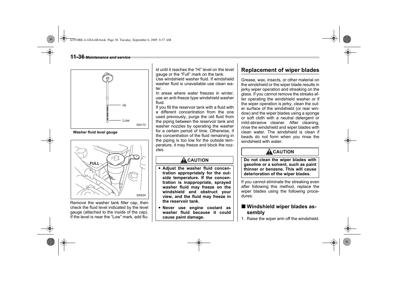 Saab 2006 9-2 User Manual | Page 274 / 322