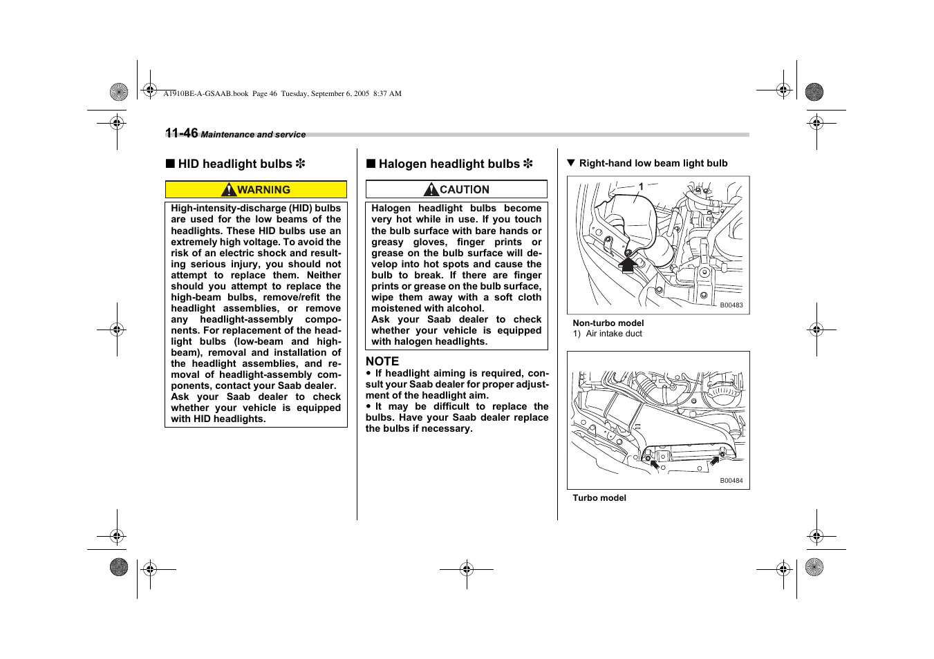 Saab 2006 9-2 User Manual | Page 284 / 322