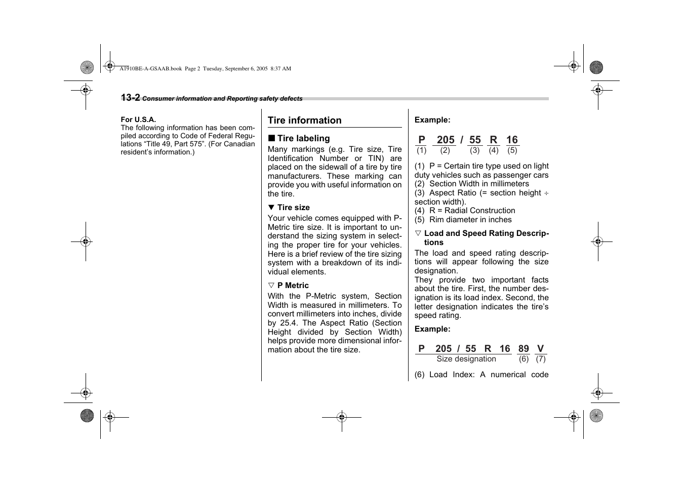 Saab 2006 9-2 User Manual | Page 302 / 322