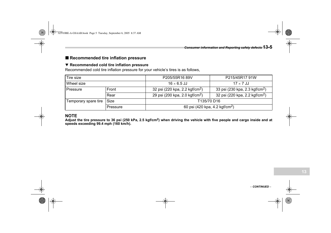 Saab 2006 9-2 User Manual | Page 305 / 322