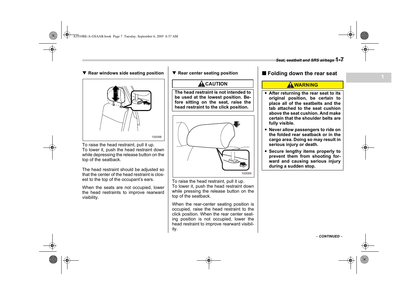 Saab 2006 9-2 User Manual | Page 31 / 322