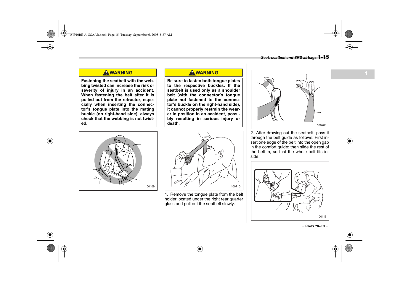 Saab 2006 9-2 User Manual | Page 39 / 322