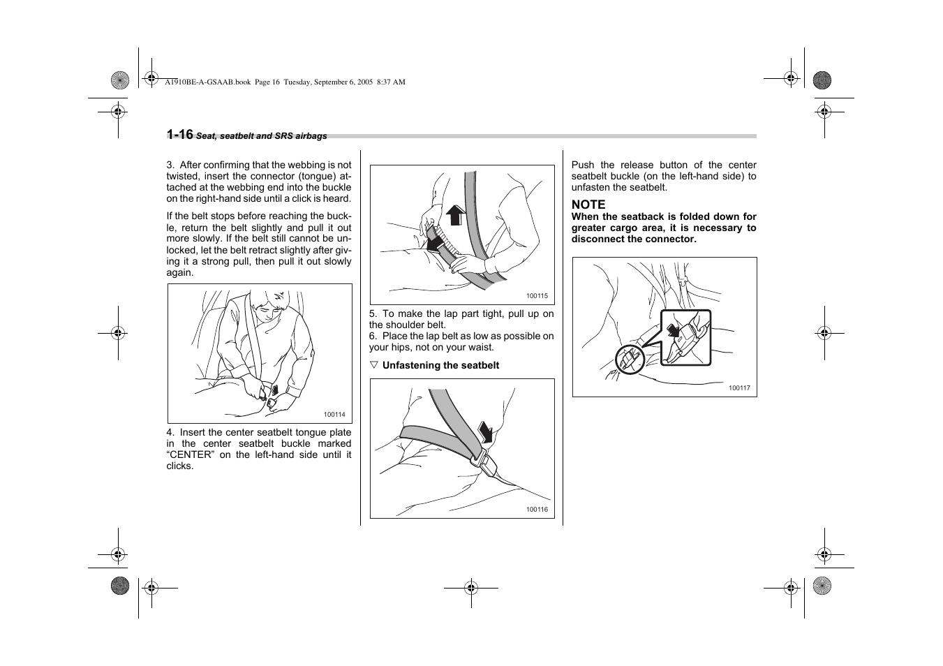 Saab 2006 9-2 User Manual | Page 40 / 322