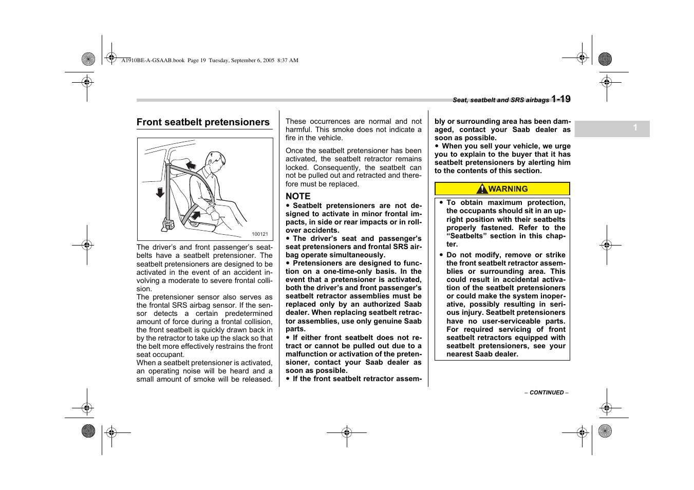 Saab 2006 9-2 User Manual | Page 43 / 322
