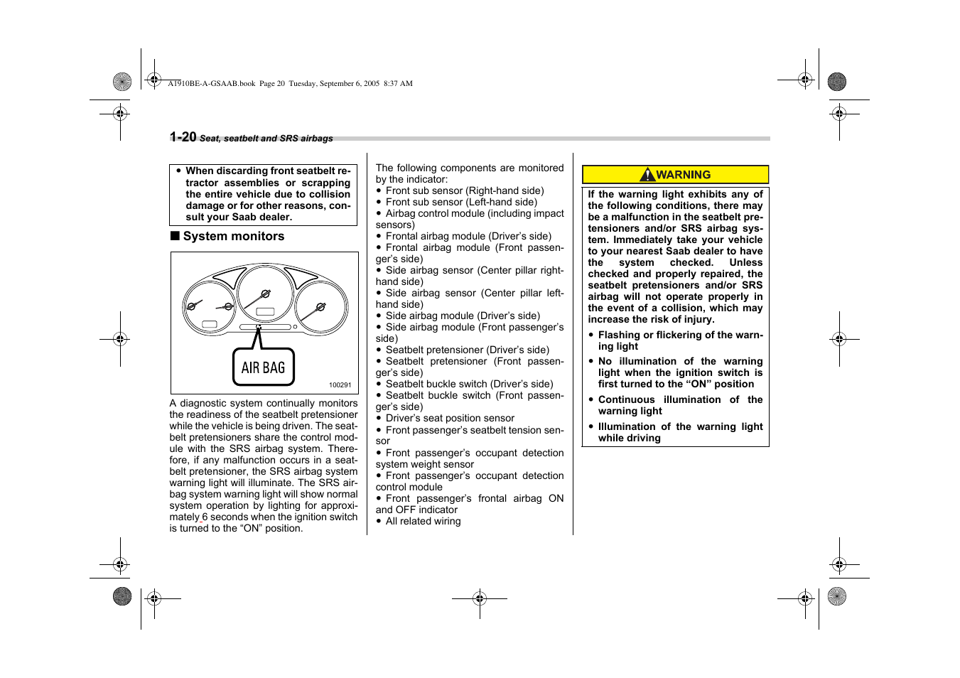 Saab 2006 9-2 User Manual | Page 44 / 322