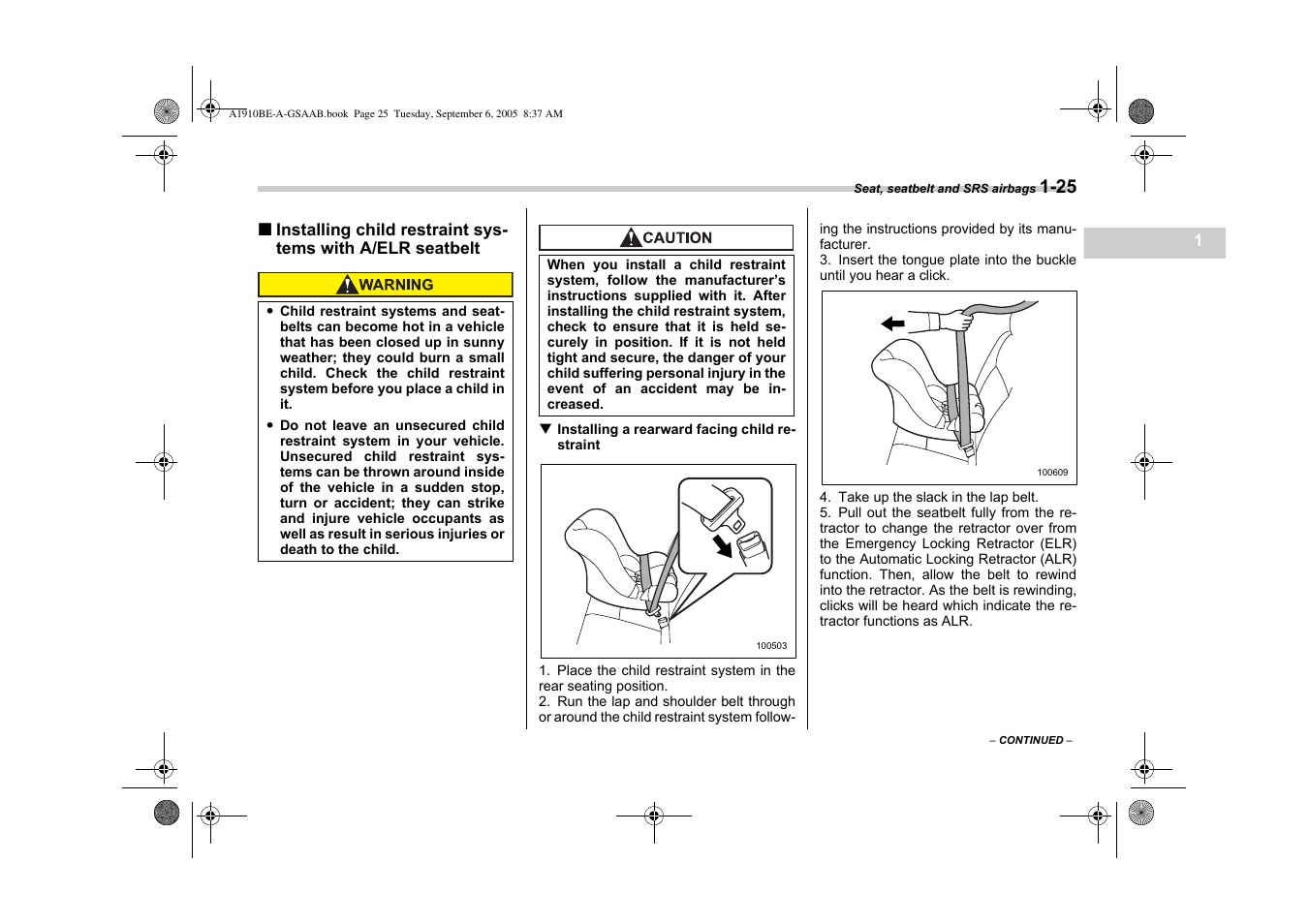 Saab 2006 9-2 User Manual | Page 49 / 322