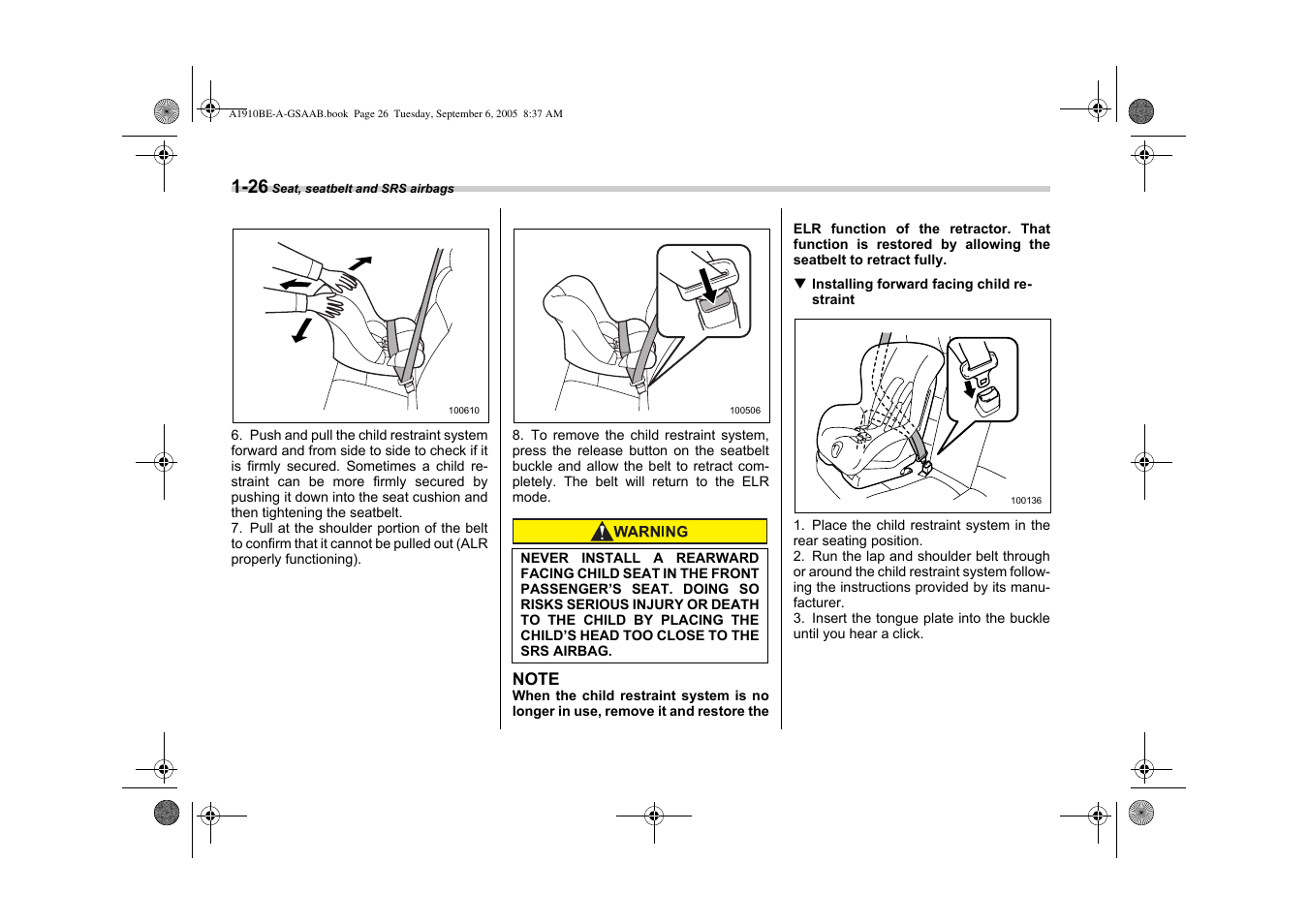 Saab 2006 9-2 User Manual | Page 50 / 322