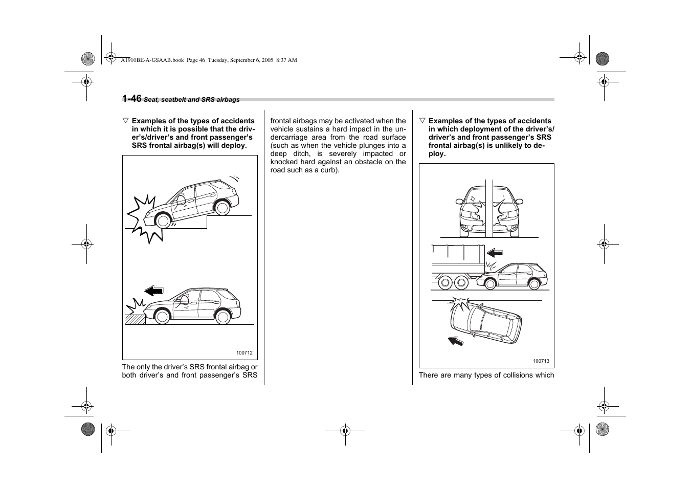 Saab 2006 9-2 User Manual | Page 70 / 322