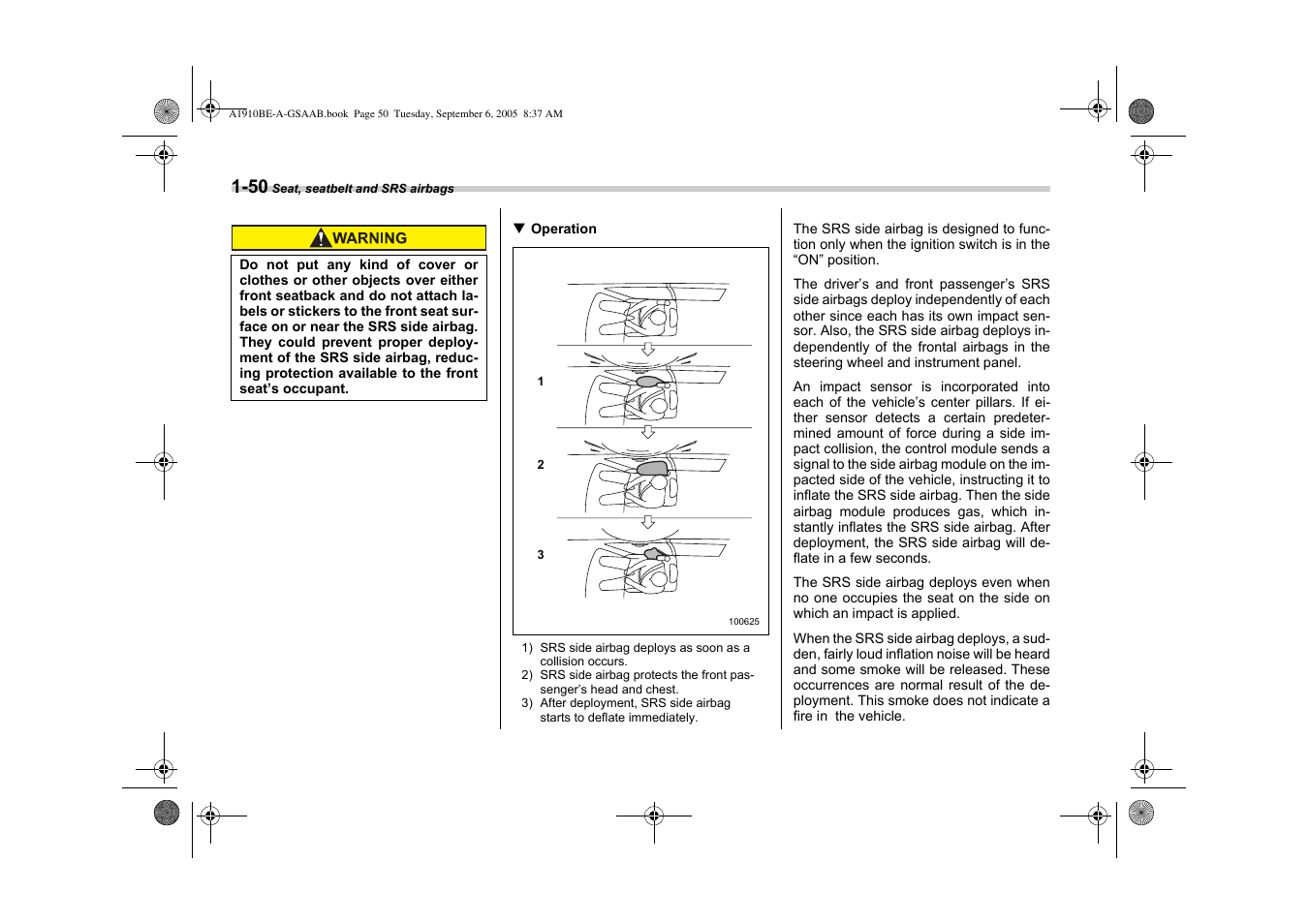 Saab 2006 9-2 User Manual | Page 74 / 322