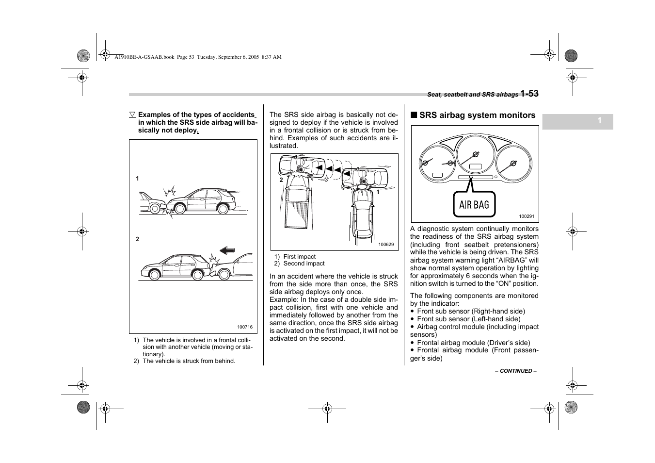 Saab 2006 9-2 User Manual | Page 77 / 322