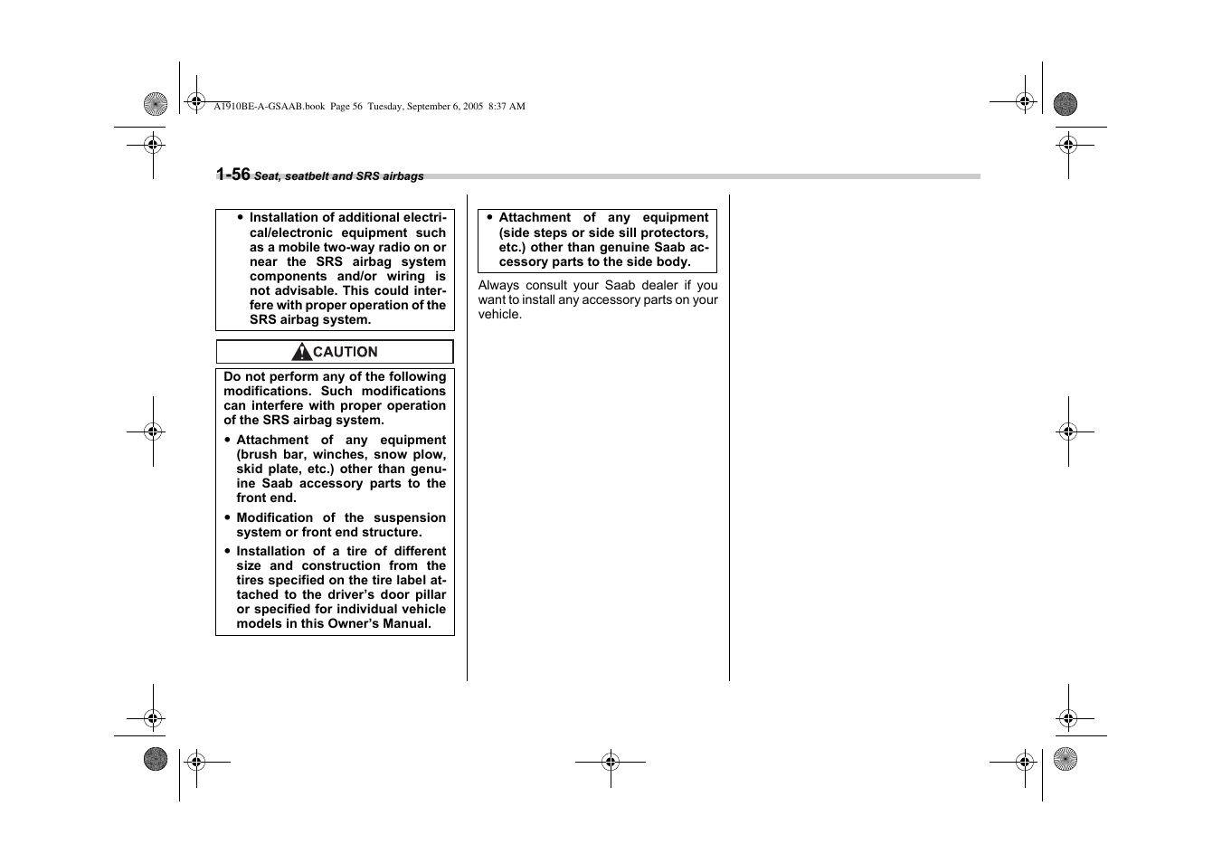 Saab 2006 9-2 User Manual | Page 80 / 322