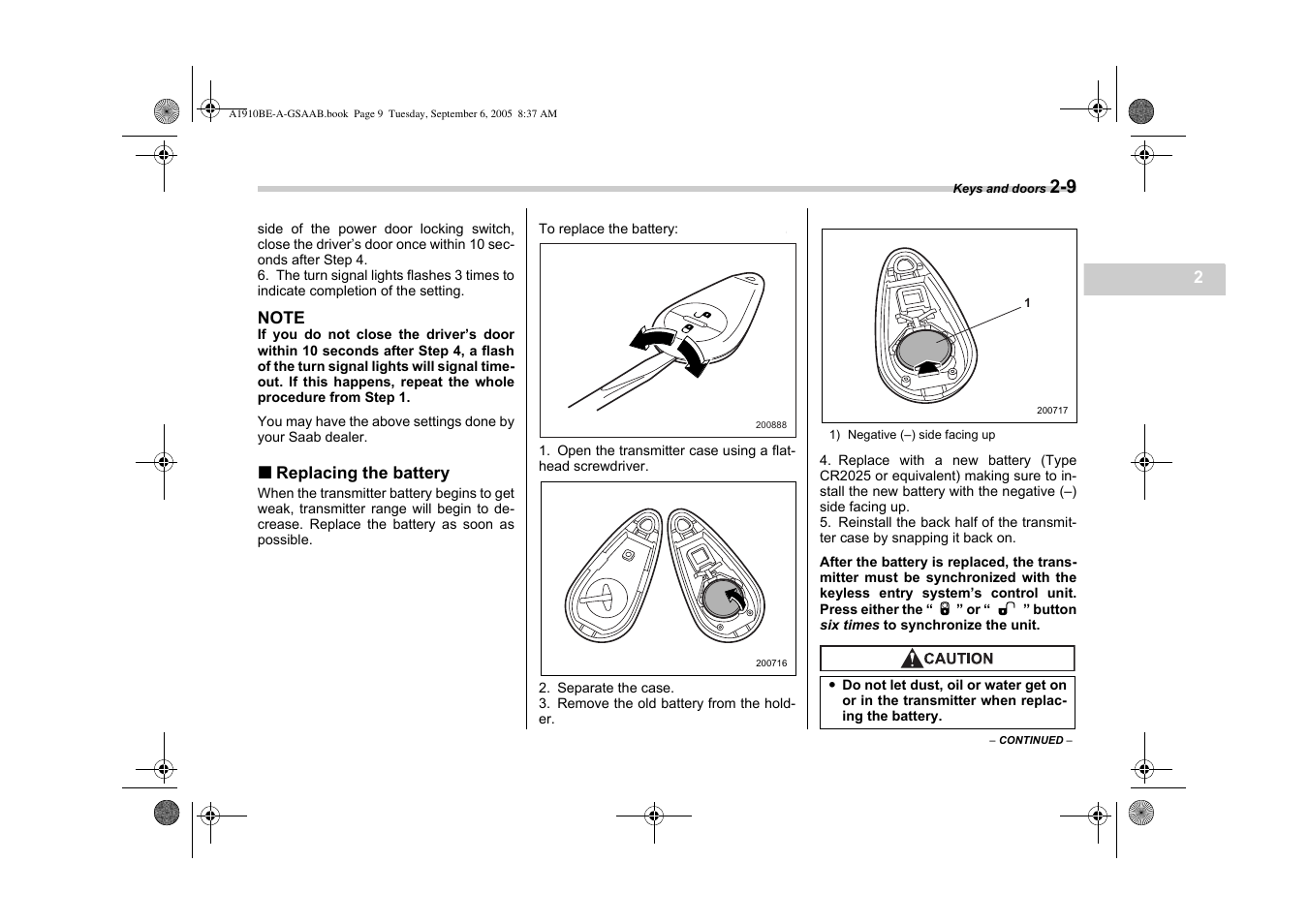 Saab 2006 9-2 User Manual | Page 89 / 322