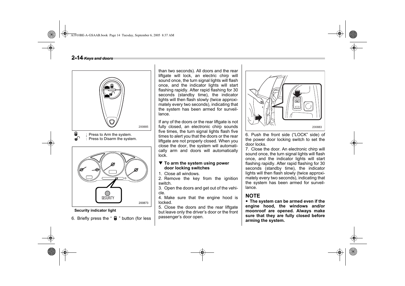 Saab 2006 9-2 User Manual | Page 94 / 322