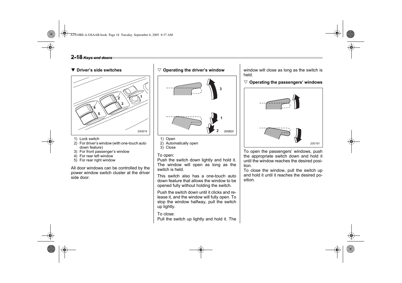 Saab 2006 9-2 User Manual | Page 98 / 322